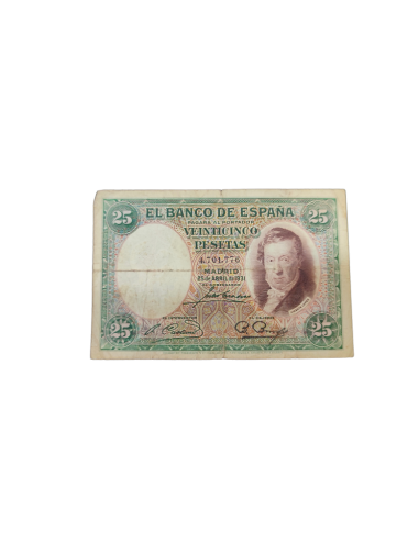 Billete de 25 pesetas 1931