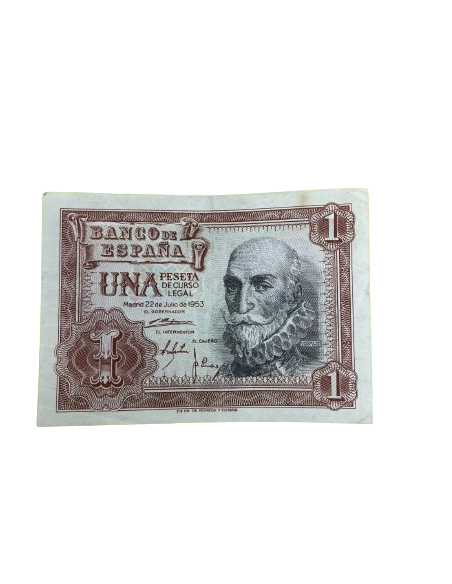 Billete de 1 peseta 1953