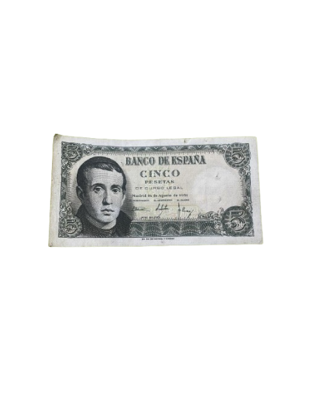 Billete de 5 pesetas 1951