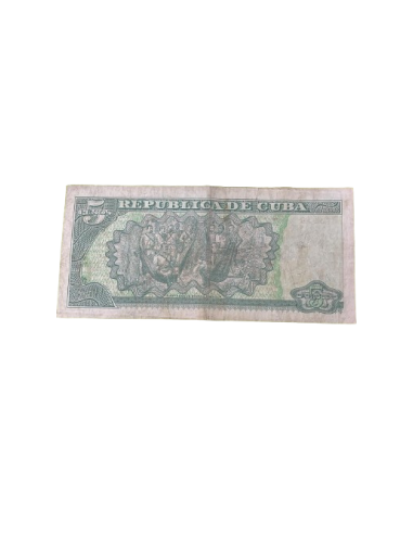Billete de 5 PESOS cubanos