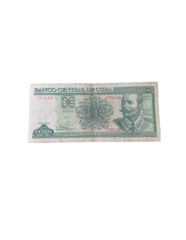 Billete de 5 PESOS cubanos