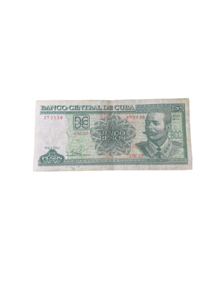 Billete de 5 PESOS cubanos
