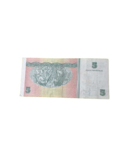 Billete de 5 PESOS convertibles cubanos