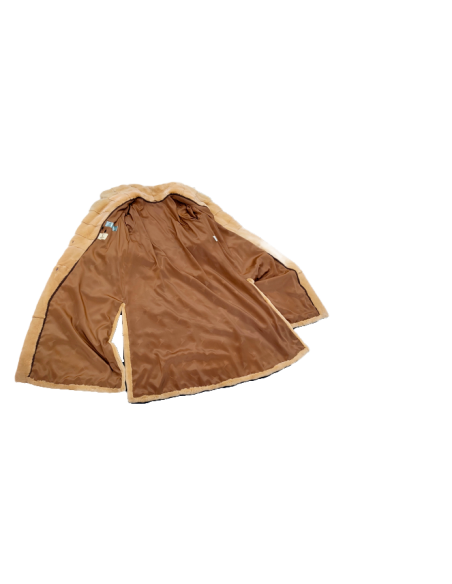 Abrigo de piel de visón rasada