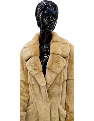 Abrigo de piel de visón rasada