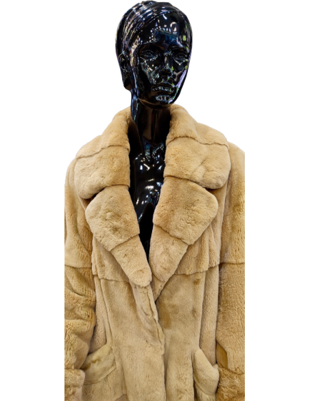 Abrigo de piel de visón rasada