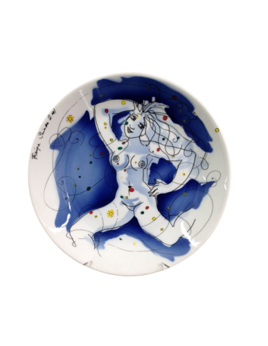 Plato F. Criado "Caminante del azul" Sargadelos