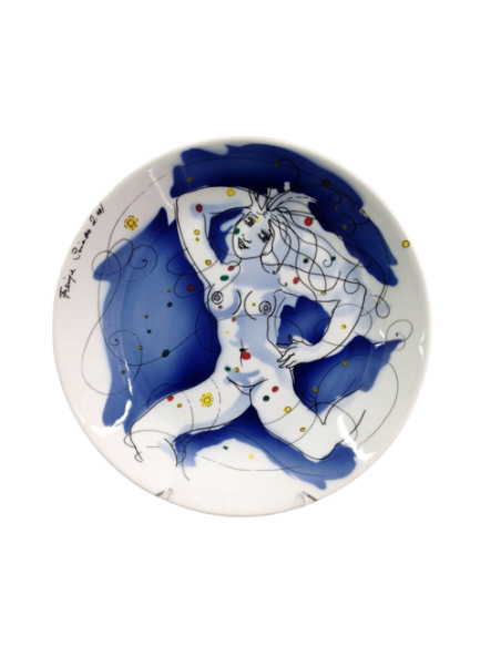 Plato F. Criado "Caminante del azul" Sargadelos