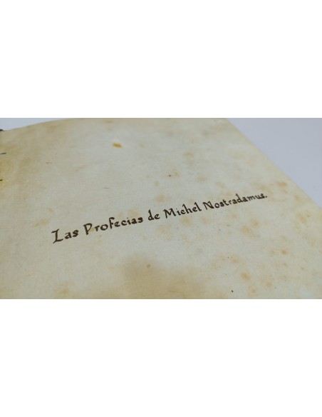Facsimil Las Profecias de Nostradamus
