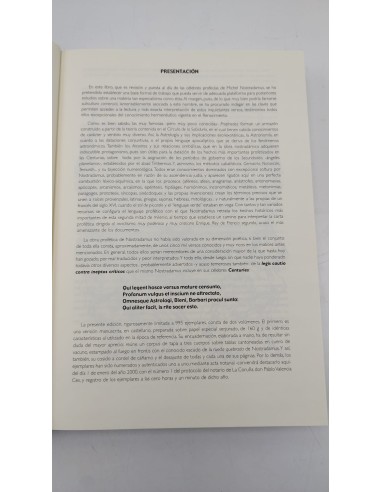 Facsimil Las Profecias de Nostradamus