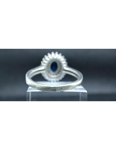 Anillo plata con piedras de color
