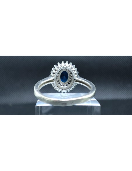 Anillo plata con piedras de color
