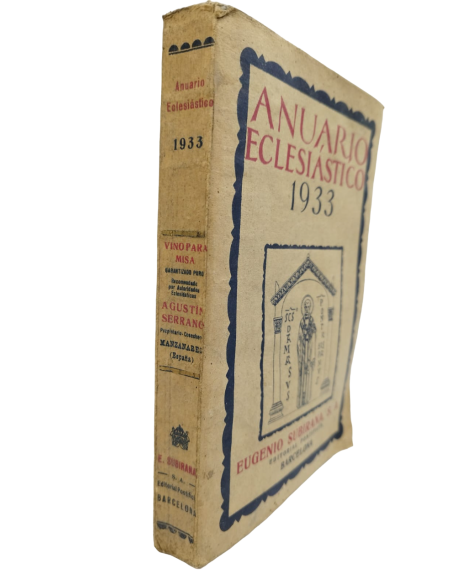 Anuario eclesiástico 1933- EUGENIO SUBIRANA