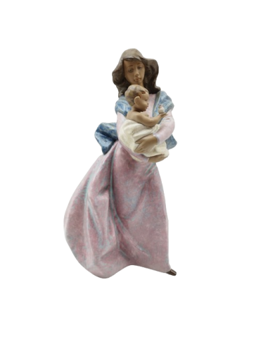 Figura de porcelana Lladró Maternidad con Ruiseñor