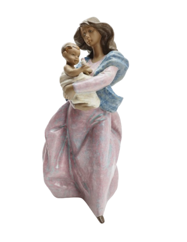 Figura de porcelana Lladró Maternidad con Ruiseñor